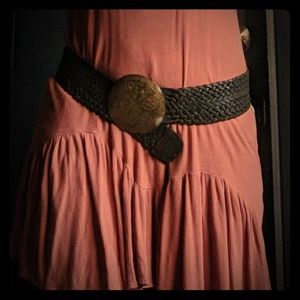 Vintage Boho Thick Braided Leather Belt